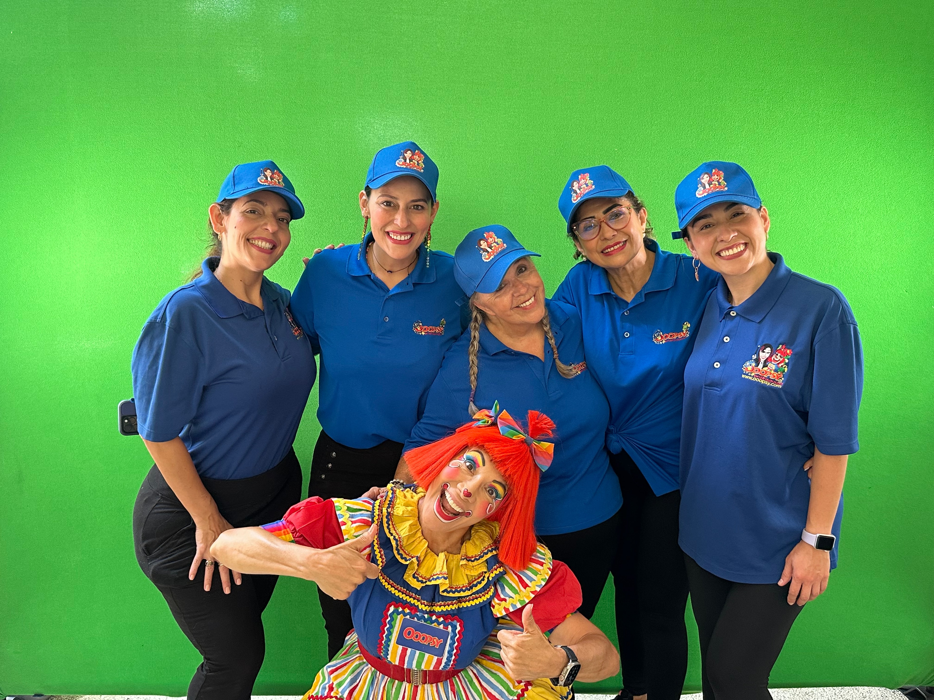 Team OOOPSY at Holtz Children's Hospital fundraiser in blue uniforms